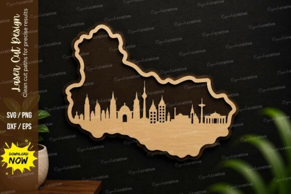 Download Landscape Map SVG Laser Cut Decor - Premium Resources