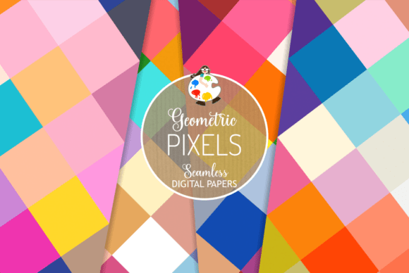 Download Pixels - Seamless Geometric Patterns - Geometric Collection