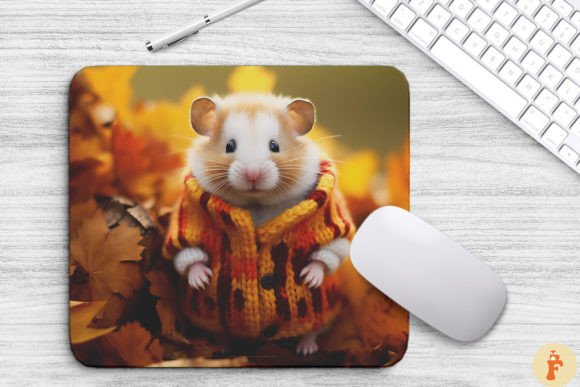 Download Hamster in Autumn Foliage Mouse Pad - Premium Resources