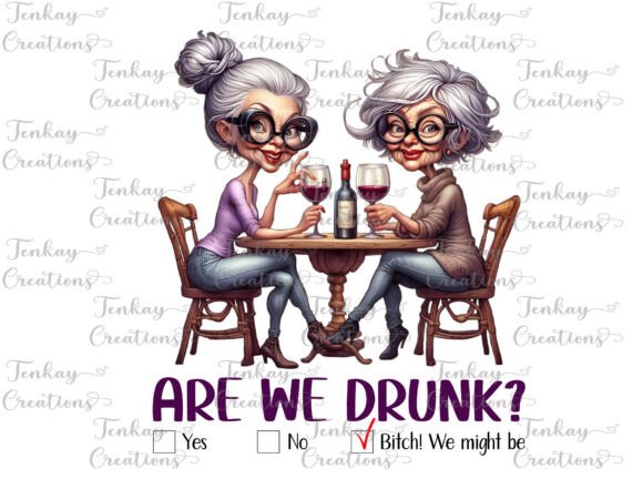 Download Are We Drunk, Funny Old Ladies, Wine PNG - Wine Collection