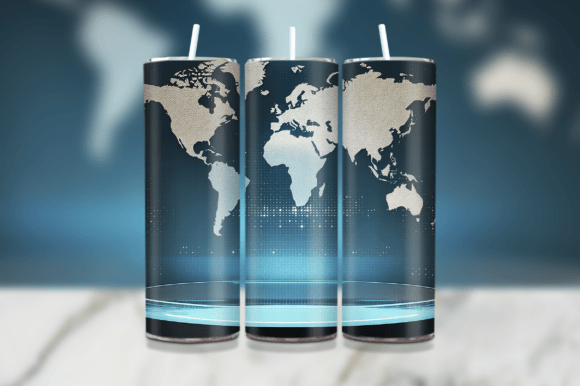 Download World Map Sleek Podium Tumbler - Map Collection