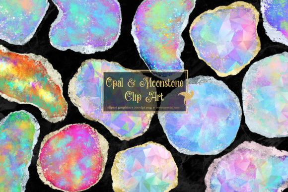 Download Opal and Moonstone Clipart - Stone Collection
