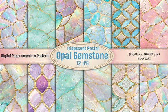 Download Iridescent Pastel Opal Gemstone Bundle - Stone Collection