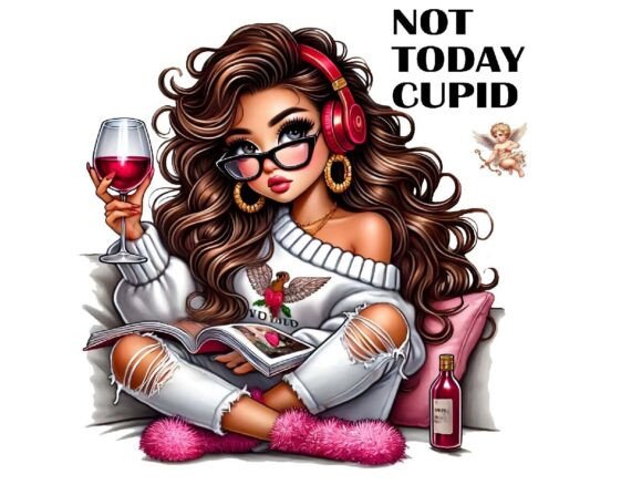 Download Not Today Cupid Png, Wine Girl - Wine Collection