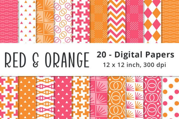 Download Summer Red and Orange Geometric Patterns - Geometric Collection