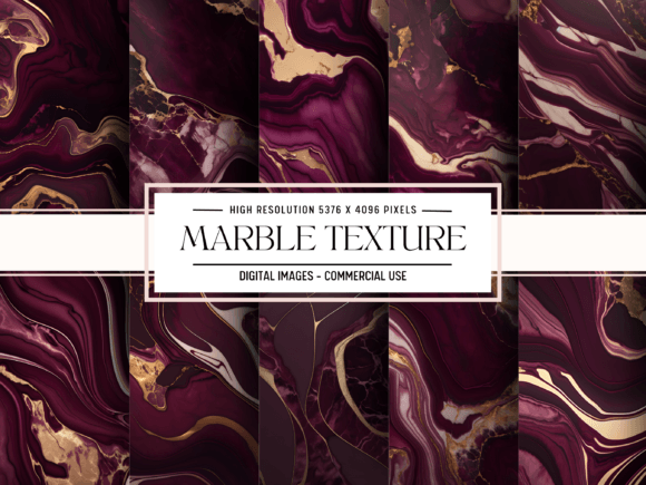 Download Burgundy Gold Marble Digital Background - Digital background Collection