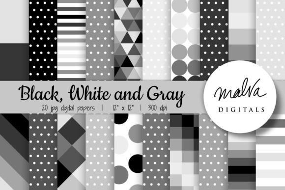 Download Balck White Gray Geometric Patterns - Geometric Collection